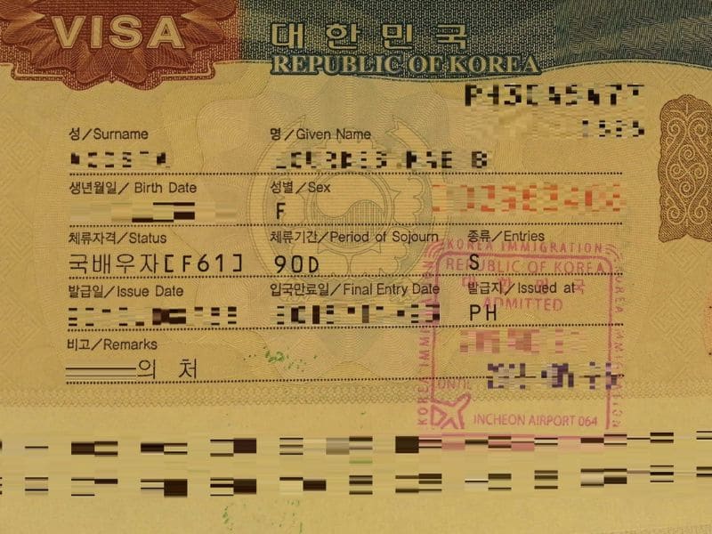 Một số lưu ý khi xin visa F6 Hàn Quốc